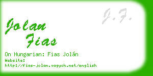 jolan fias business card